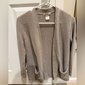 Cotton Emporium Tan Open Front Cardigan